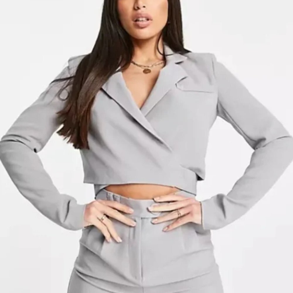 4th + Reckless Tall Women's Cropped Wrap Blazer - 12